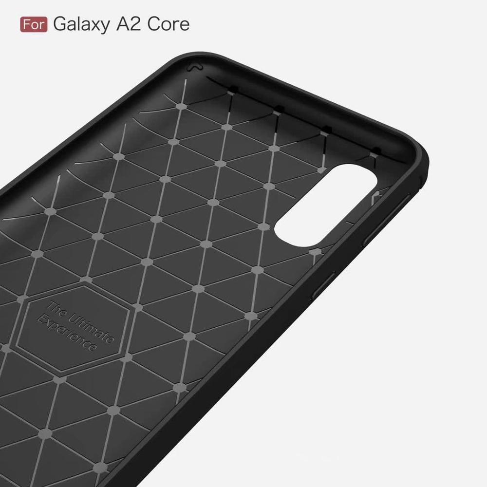 New Arrival Shockproof Carbon Fiber Case Cover for Samsung galaxy A2 Core TPU+PC case