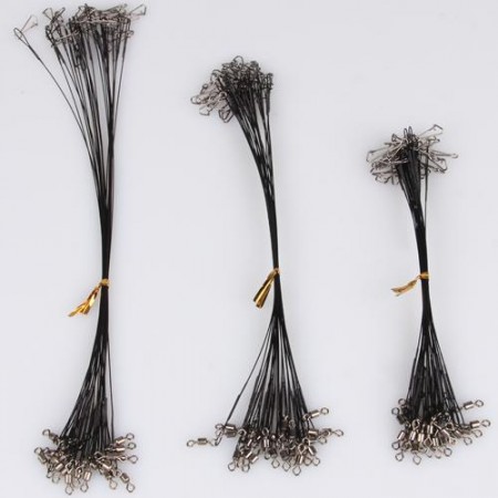 72 Lure Coated Leader Wire Trace Pike Sea Fishing 15/20/25cm