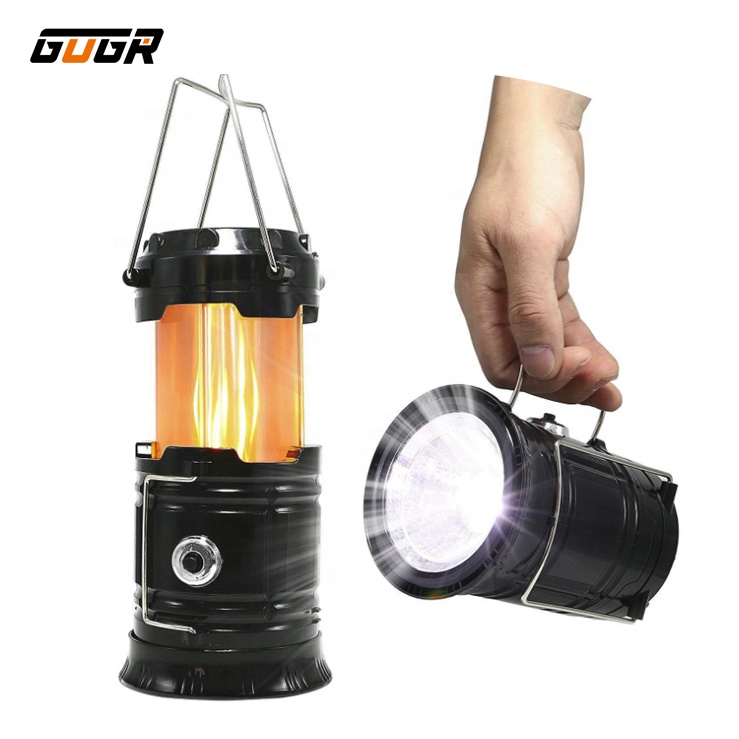 Wholesale New Style 3*AA Batteries Flashlight Fire Torch LED Flame Camping Lantern