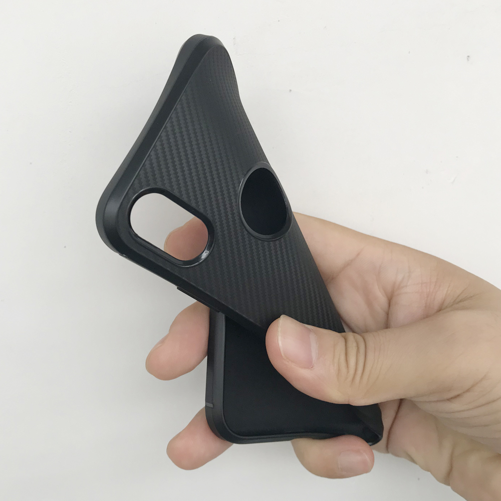 In stock Factory supply Silicone TPU Soft phone case for iPhone 7/8 Plus  X/Xs XR Xsmax carbon fiber cover