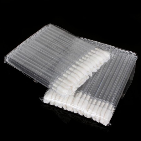 100 Pcs Disposable Lip Brush Gloss Wands Applicator Makeup Cosmetic Tool White