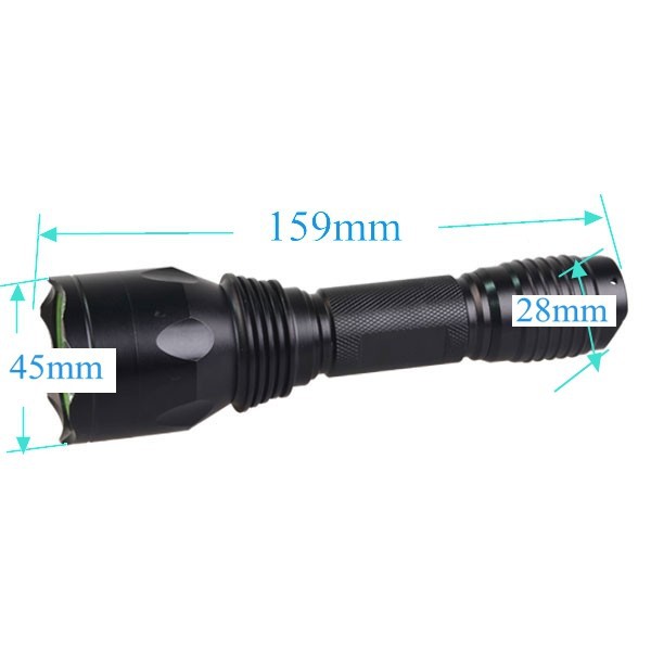 aluminum alloy 10W 1200 lumens T6 led tactical flashlight