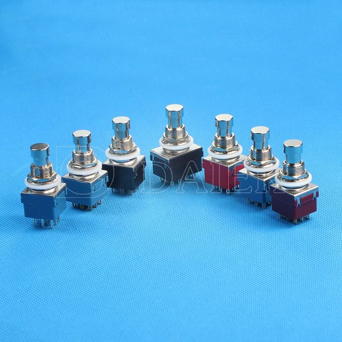 9 Pin 3PDT Latch Footswitch Guitar