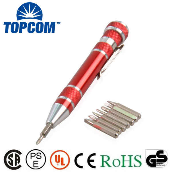 Aluminum Case 8 in 1 Precision Pen Screwdriver Bit Set