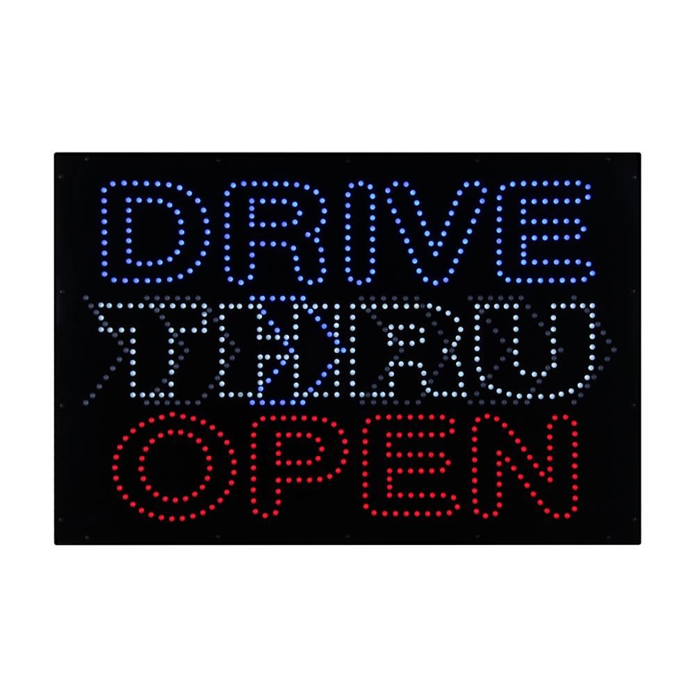 Hidly 24*35 Inch Drive Through Open LED Sign, Advertising Business Animated Display Billboard