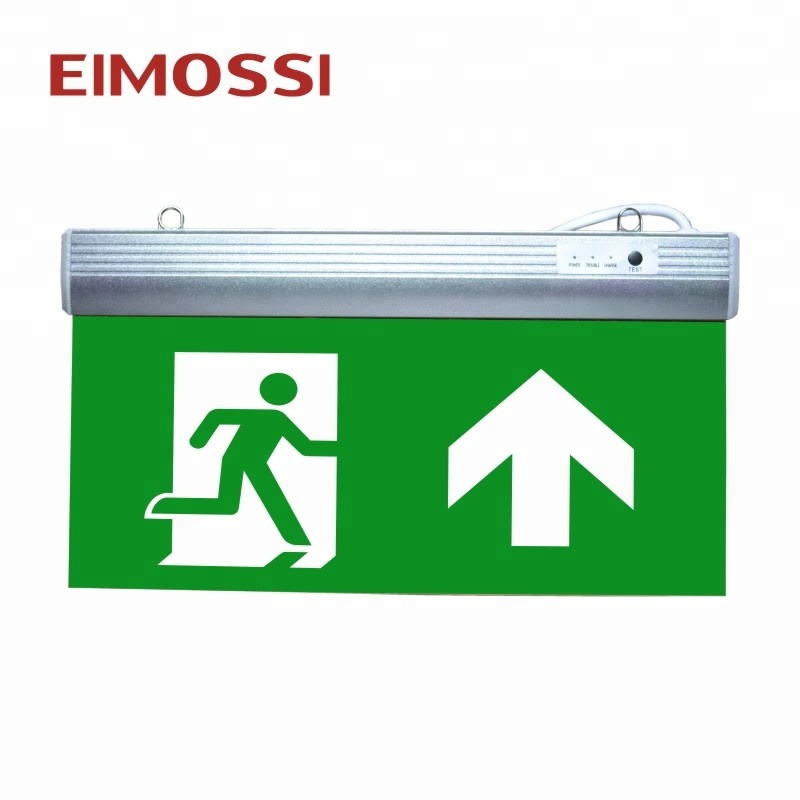 Commercial Aluminium Ceiling Battery Powered Emergency Power Failure Light  Acrylic exit Sign