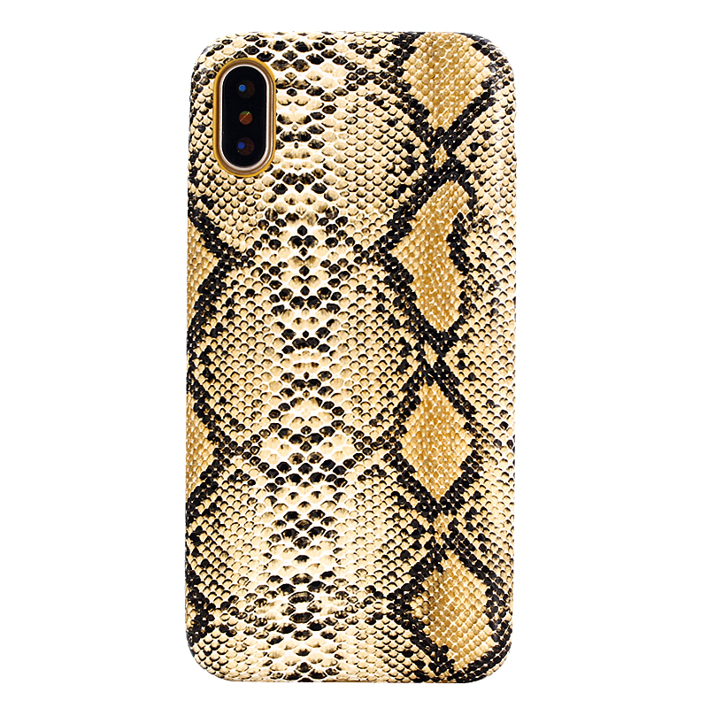 For iPhone Xr Cover Snake Skin , 2019 Snake-skin PU Leather Mobile Phone Shell Case for iPhone X