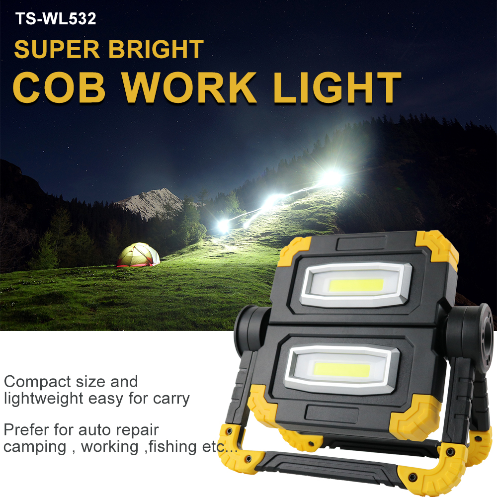 2019 NEW Style Cordless LED COB Work Light Floodlight,Outdoor Waterproof Flood Lights for Camping