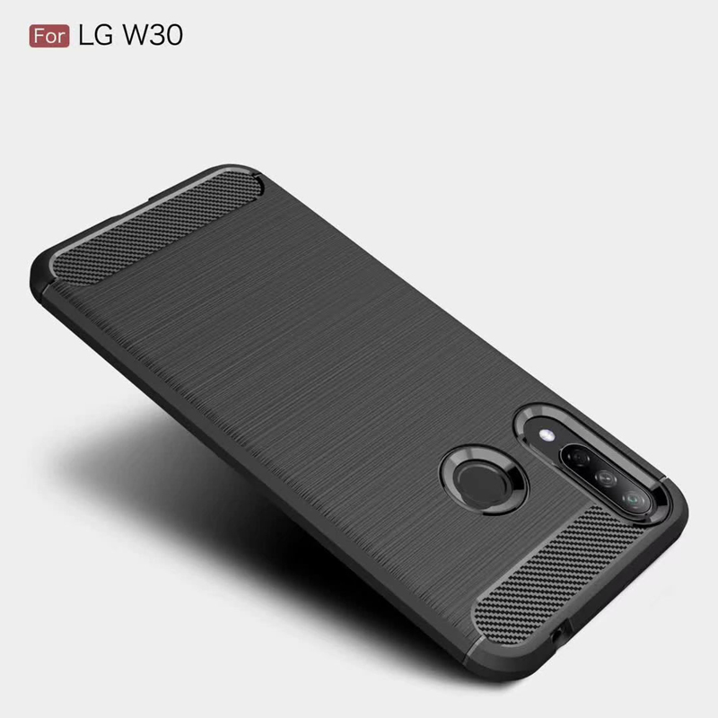 Carbon Fiber Tpu case For LG W30 Soft CF Cover