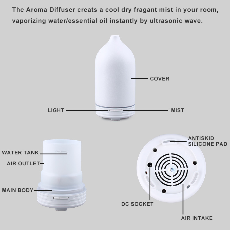 Electric Mistifier Aroma Diffuser Humidifier Ultrasonic Aroma Diffuser