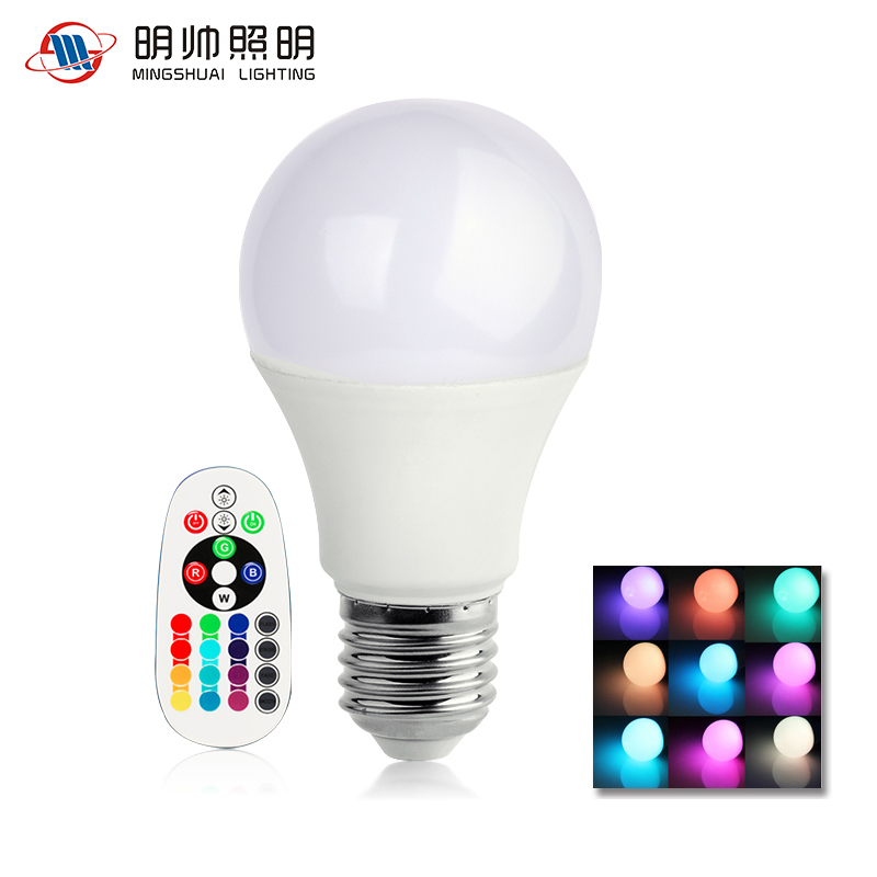 RGB 9W best color changing led bulb with remote control