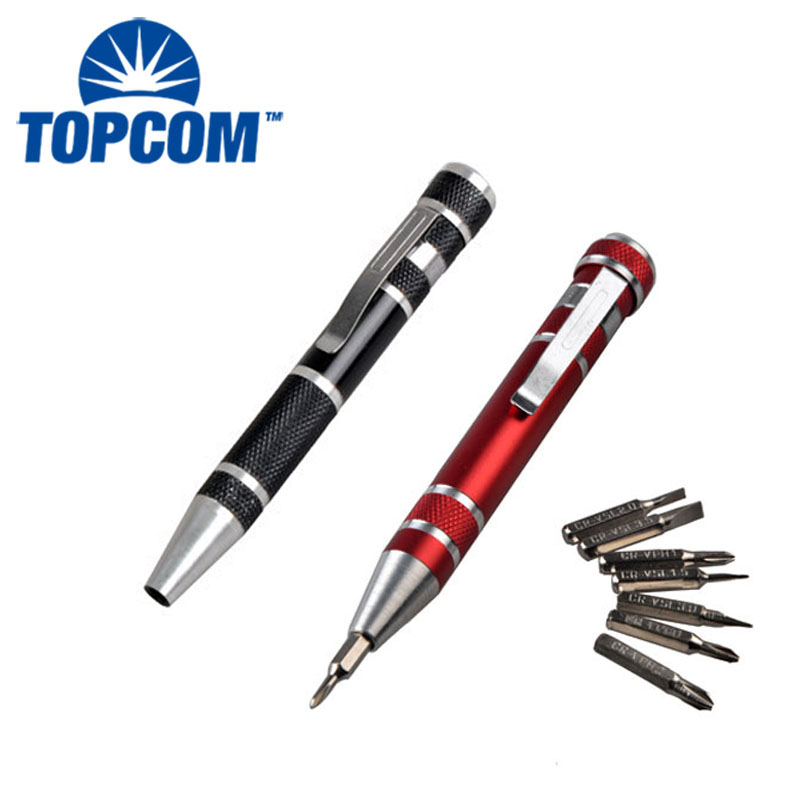 Promotional 8-in-1 Pen Shaped Pocket mini tool Screwdriver set