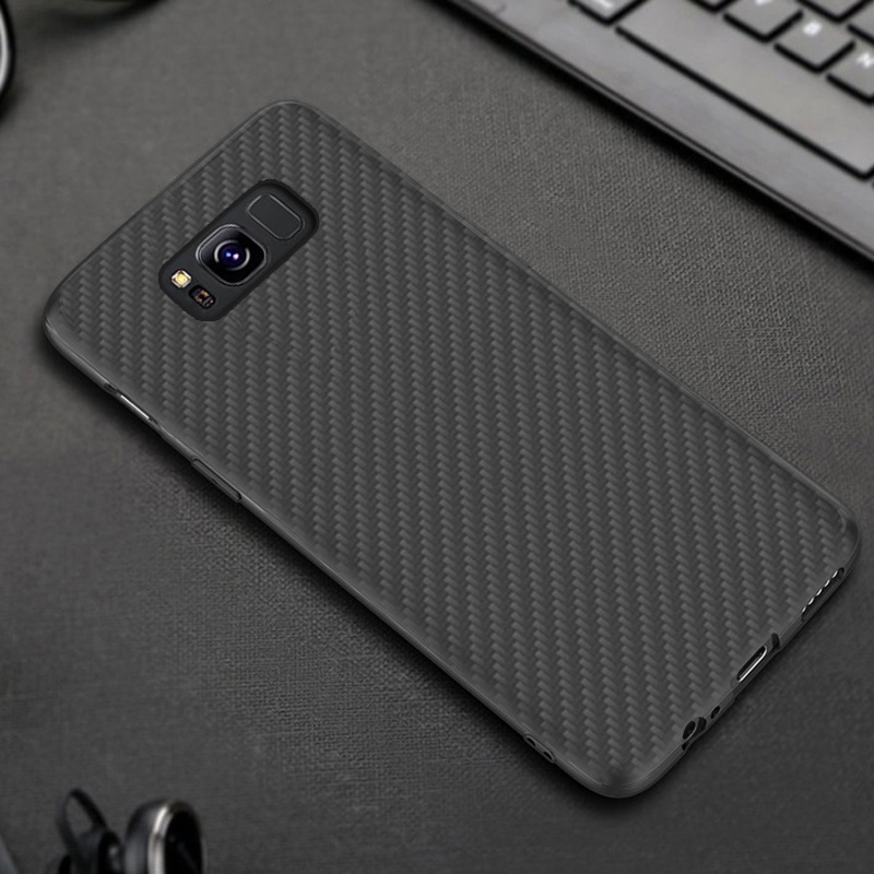 Premium Carbon Fiber  Case Full Sides Protective Shell Back shockproof Cover Design For Samsung galaxy S8