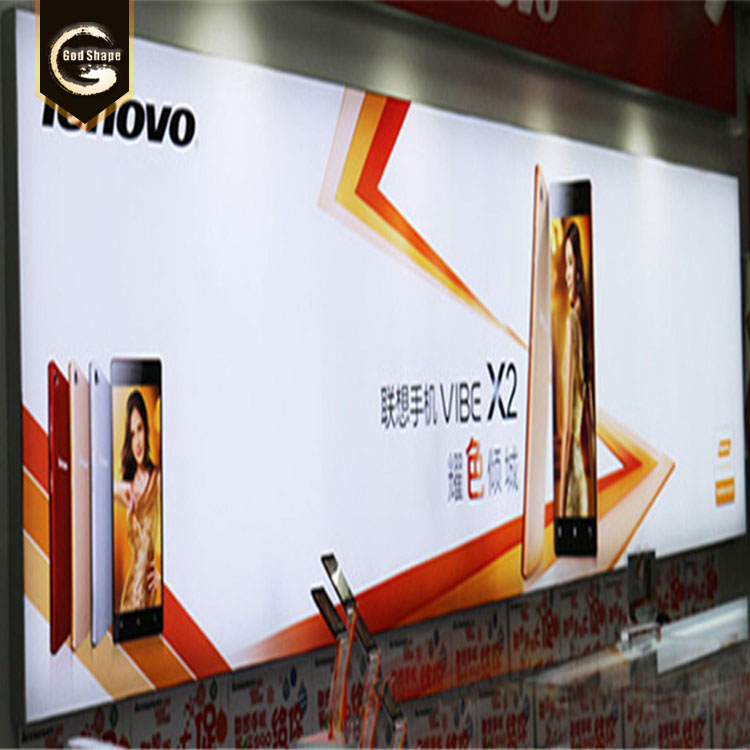GS custom outdoor advertising aluminum frameless aluminum fabric LED backlit sign light box