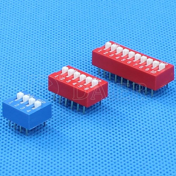 Electrical 0.1A 50VDC Slide Type Mini Dip Switch