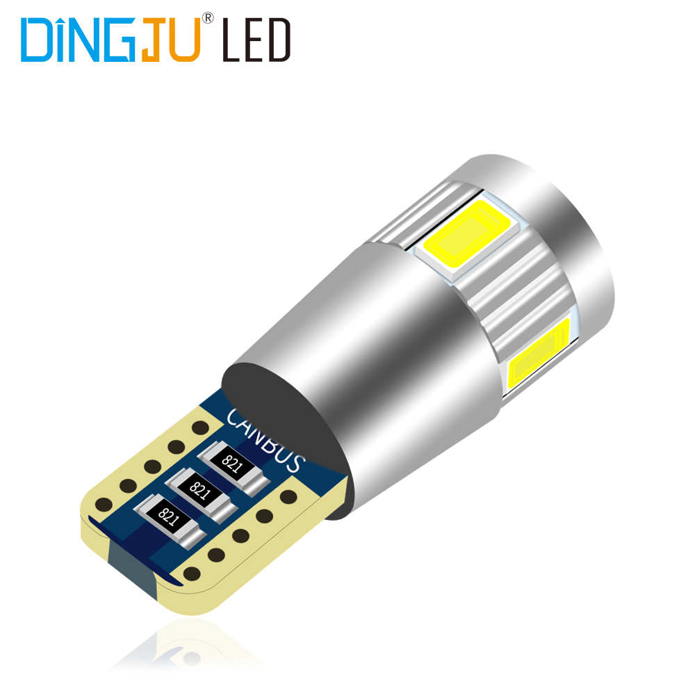 Wholesale T10 6smd 5730 Decoding Led Bulb 12v W5w 194 Canbus Error Free Indicator Lamp Licence Plate Light Fast Delivery