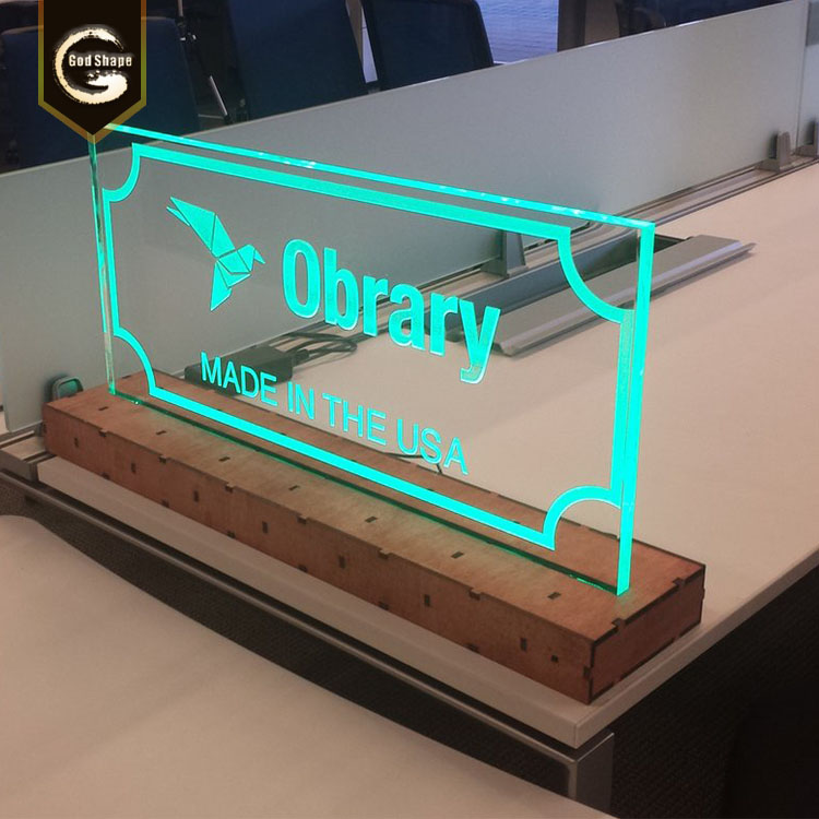 Custom made led edgelit light box acrylic engraved toilet sign hotel club led light sign