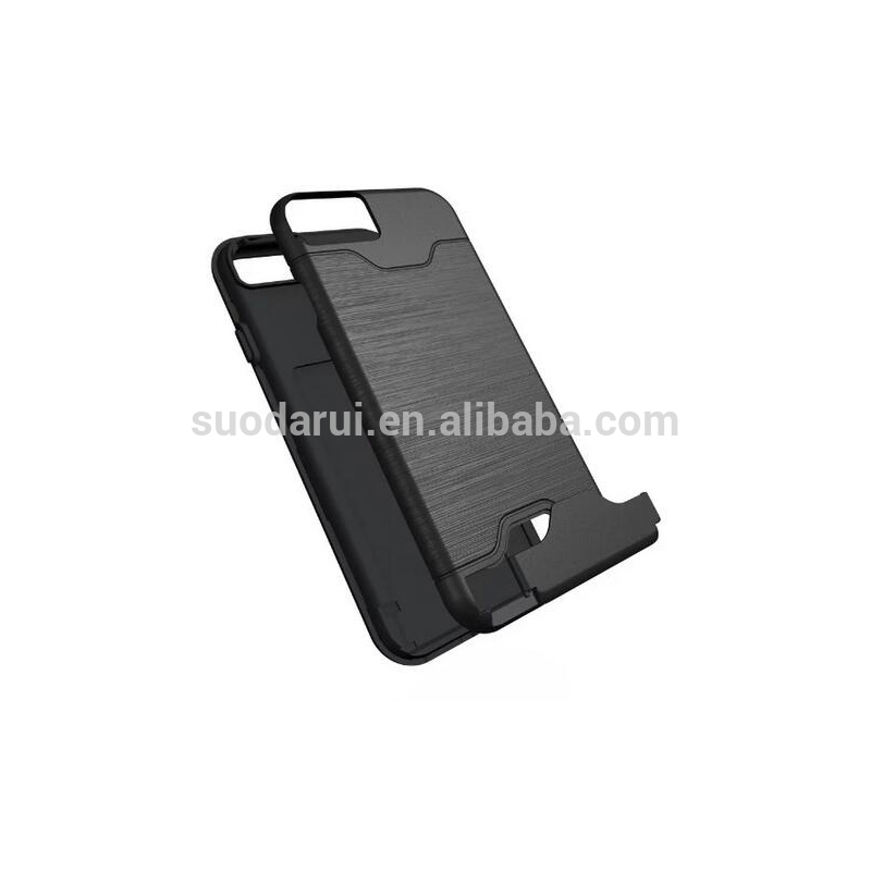Stylish and convenient Anti-collision Inserted card Hard Case for Apple iPhone 7 / 7plus Cover