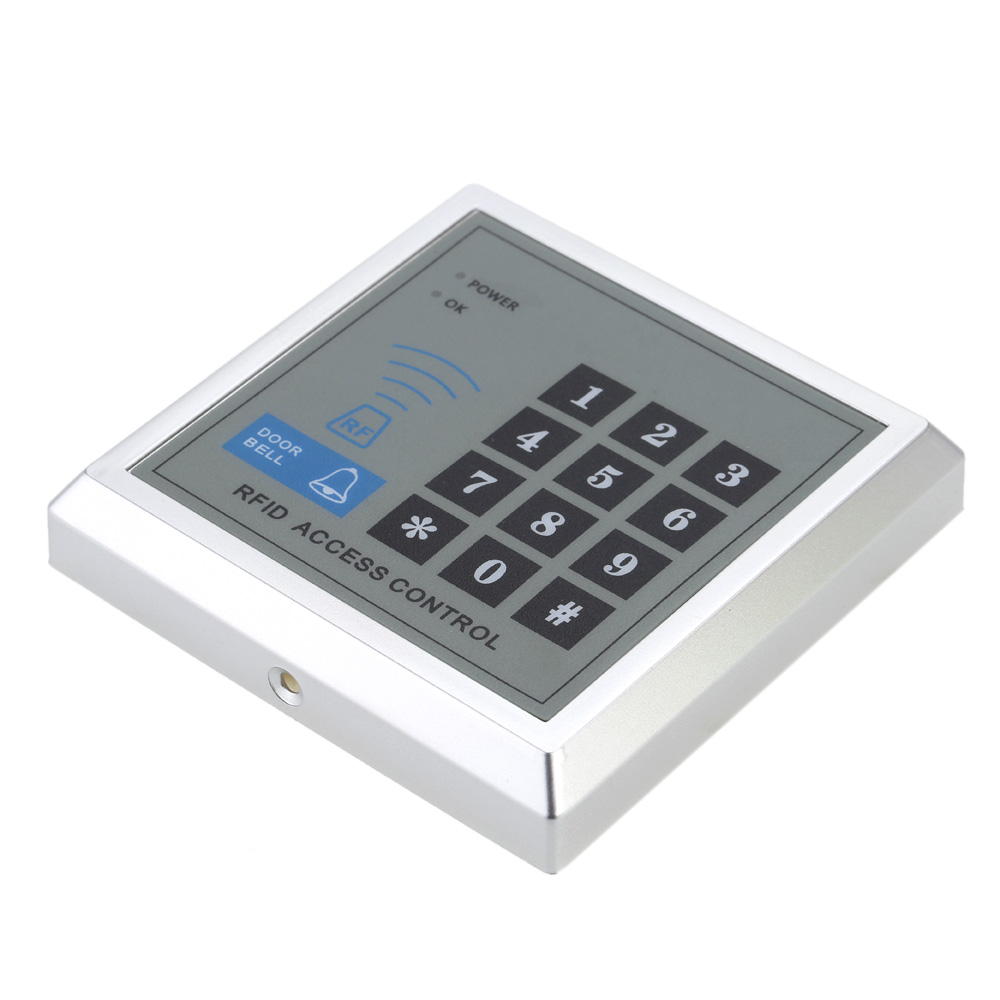 Modern Access Control Management System Kit Password Controller +Electric Lock + Door Switch + Power Supply + 10pcs ID Key Fobs