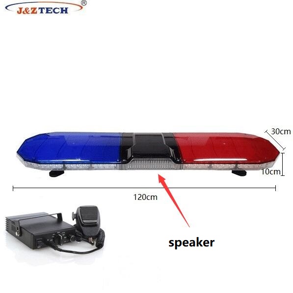 wholesale blue and red PC lens siren and speaker led light bar  for vehicle