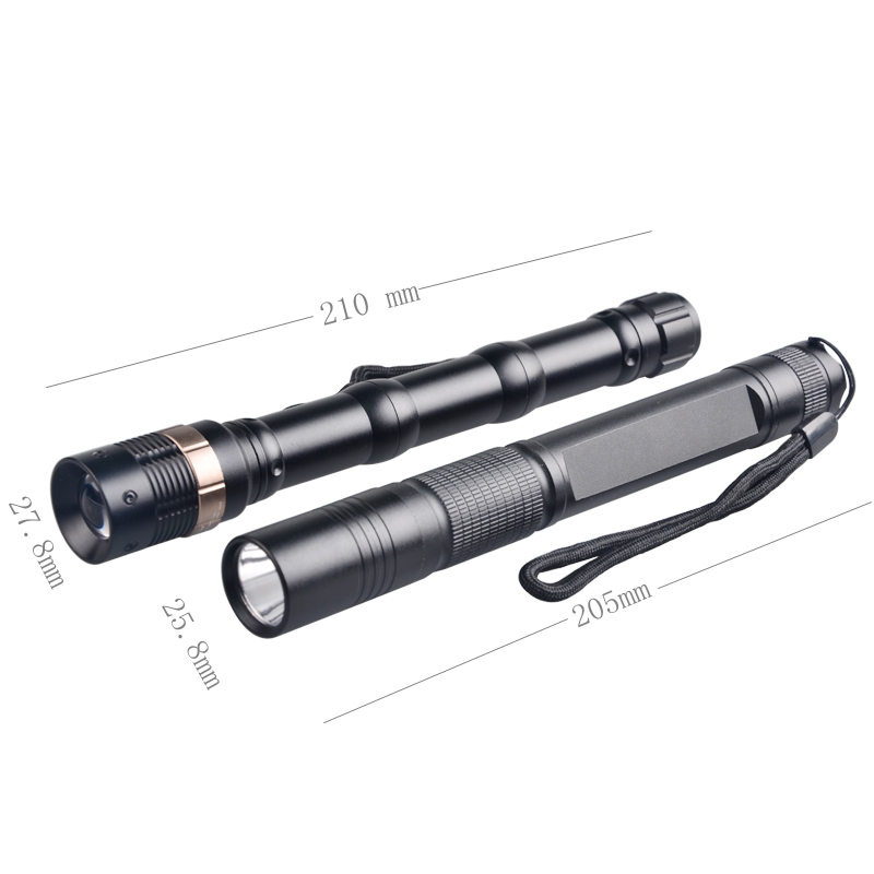 AA Waterproof Zoomable Flashlight Bright Mini Torch Mini flashlight Aluminum LED Torch With Lanyard For Camping