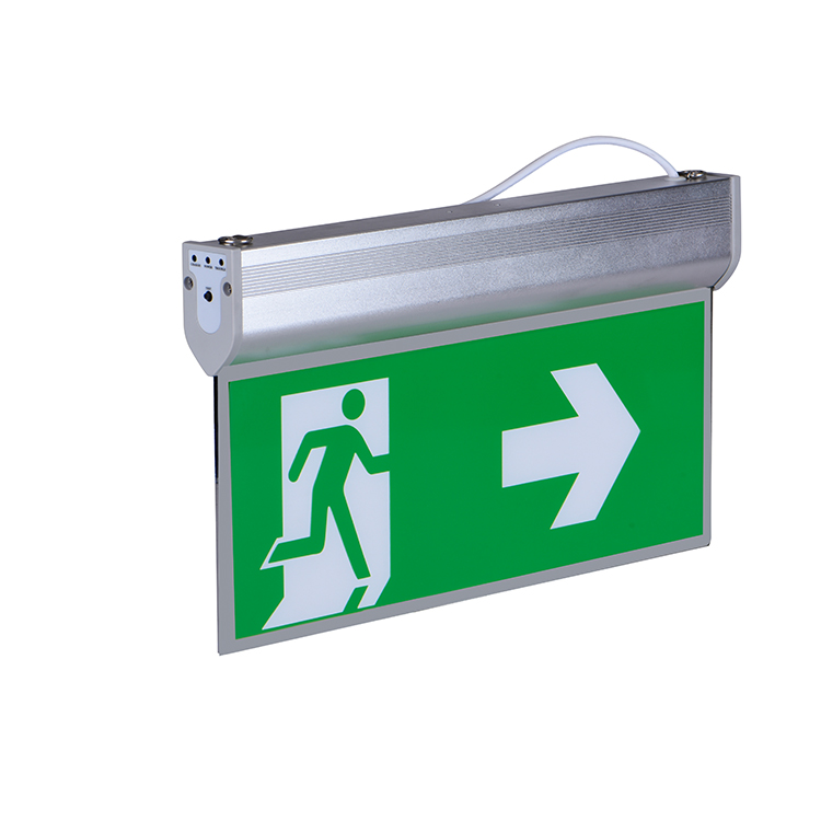 Acrylic Emergency hanging type exit sign Light with 3W LED