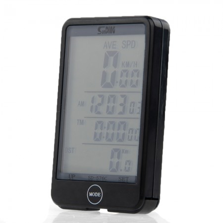 Wireless LCD Backlight Bike Bicycle Cycling Computer Odometer Speedometer New