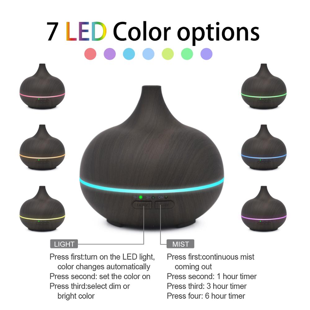 Shenzhen Factory OEM 150ml Essential oil Aroma Diffuser with 7 Color LED Lamp