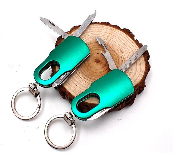 promotional stainless steel pocket knife keychains / custom metal keychain