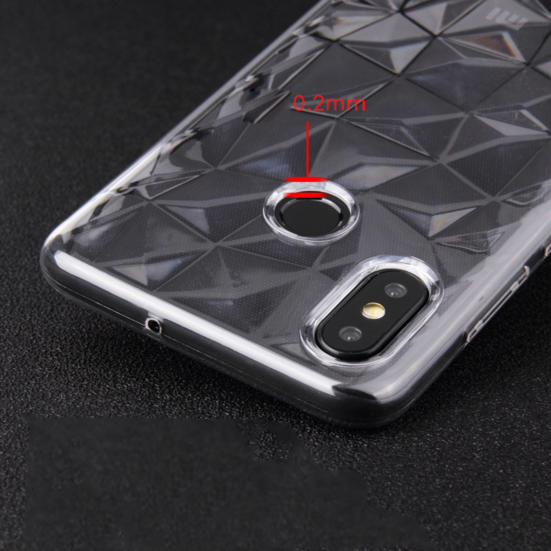 for Xiaomi mi 8 case hot selling soft diamond pattern crystal TPU case phone cover