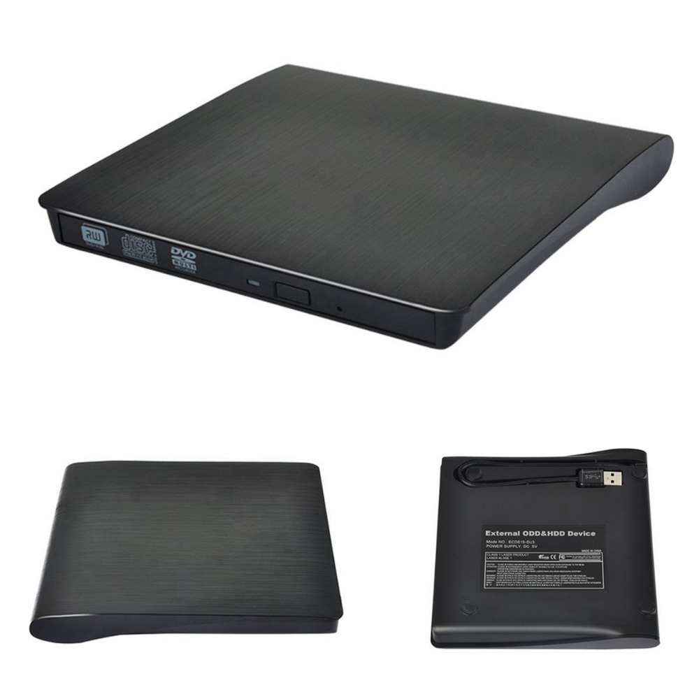 External DVD Drive Slim Hard Plastic USB 3.0 DVD Enclosure Re-writer Burner Writer CD-ROM Case For Laptop CD/DVD Optical Drive