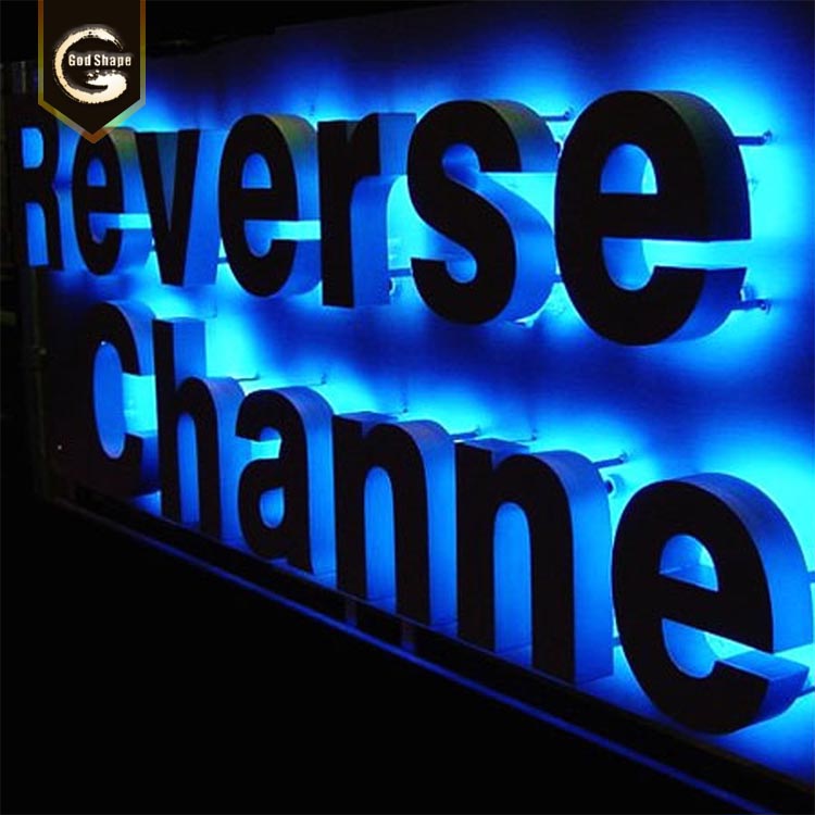 Factory price 3D backlit light letters stainless steel brushed channel letters