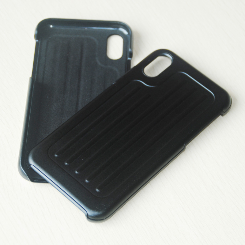 Suitcase style case For iPhone X/8 aluminum metal + PC Hard back cover