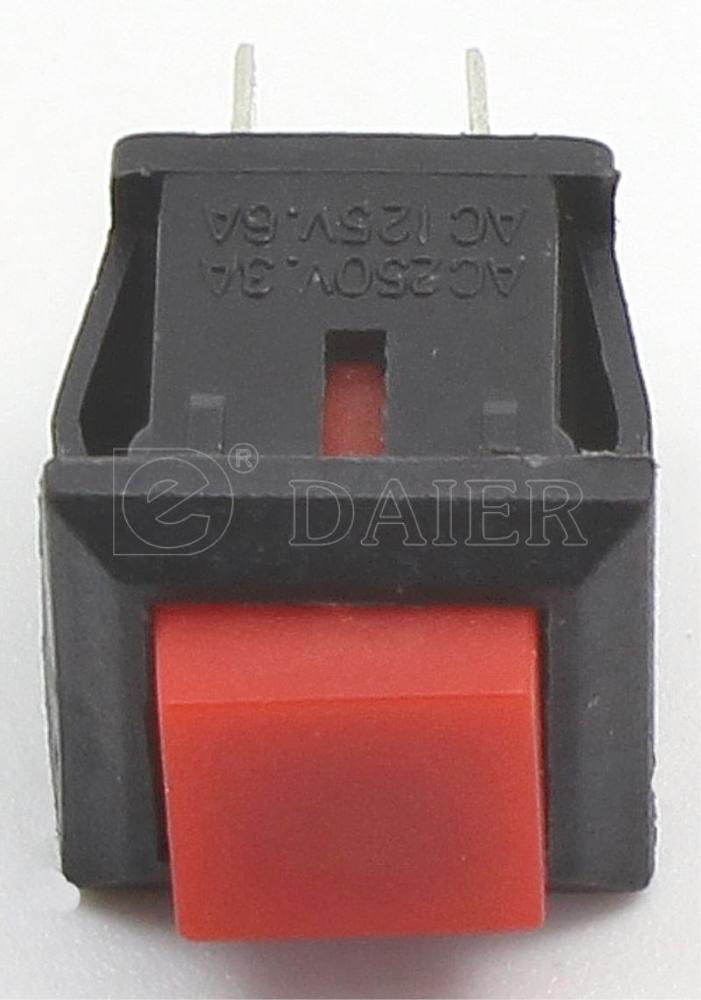 Black Button 2 Pole Push ON OFF Momentary Push Button Switch