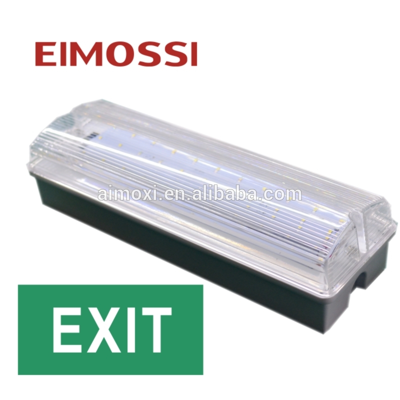 3H plastic ip65 led battery backup emergency bulkhead