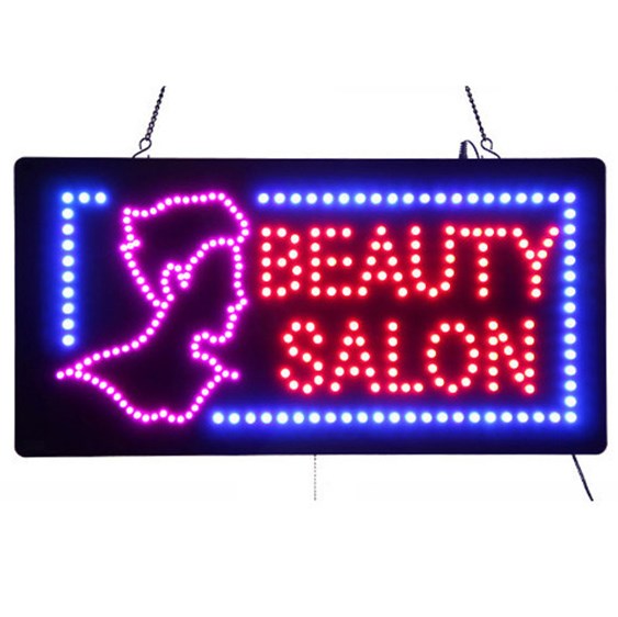 12x24 Inch New Products Beauty Salon flashing led advertising sign