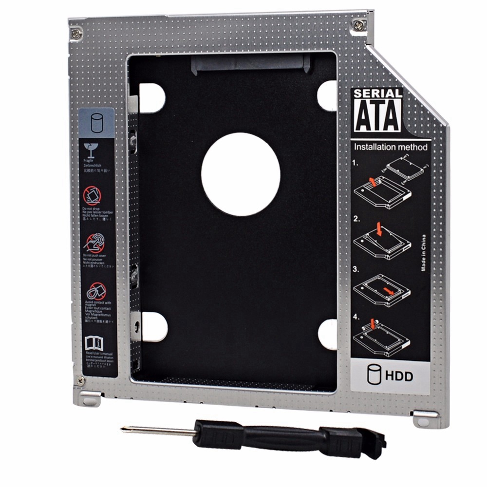 HDD SSD Hard Drive 2nd SATA Caddy Bay for Apple MacBook Pro Unibody SuperDrive