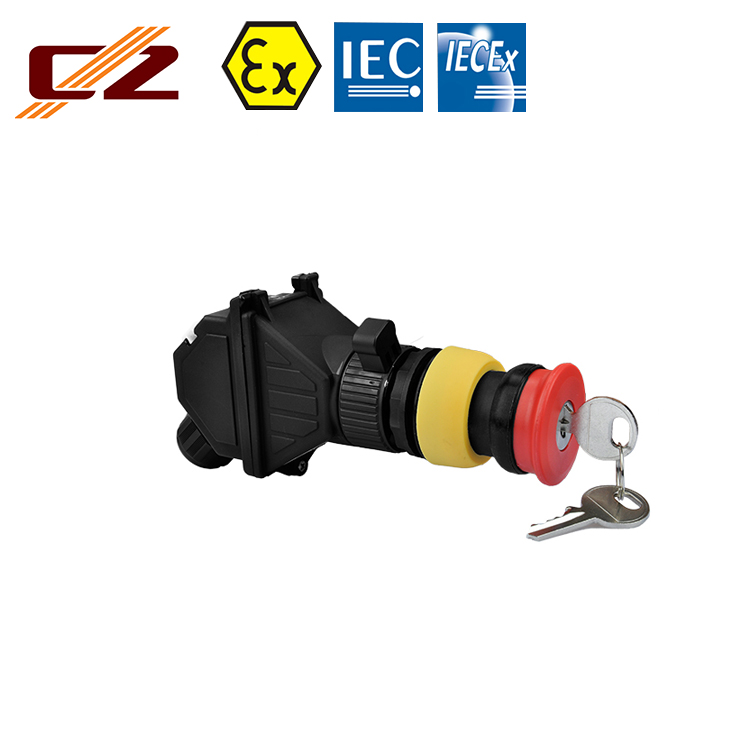 IECEx and ATEX certified Plastic Explosion-proof Key-operated pushbutton