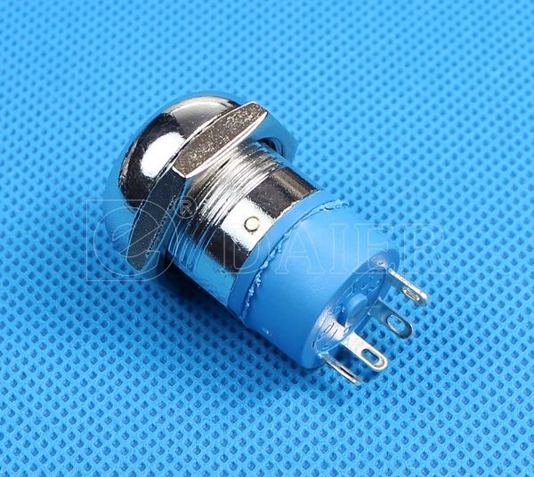 19MM 4A 4 Pin ON-ON-ON Metal Round 3 Position Keylock Switch