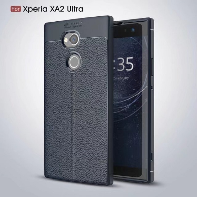 Hot Sell Litchi pattern Soft Tpu case for Sony Xperia XA2 Ultra Cover