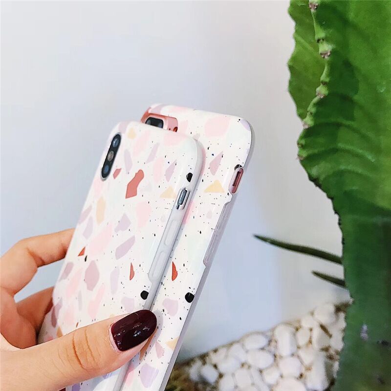 Colorful Cobblestone IMD Silicone Phone Cover for iPhone X Custom Case