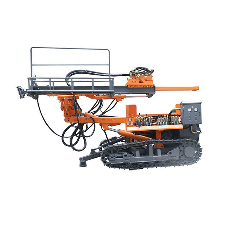 blasthole trailer soil drilling rig horizontal skid DTH pneumatic bore drilling rig for blasting