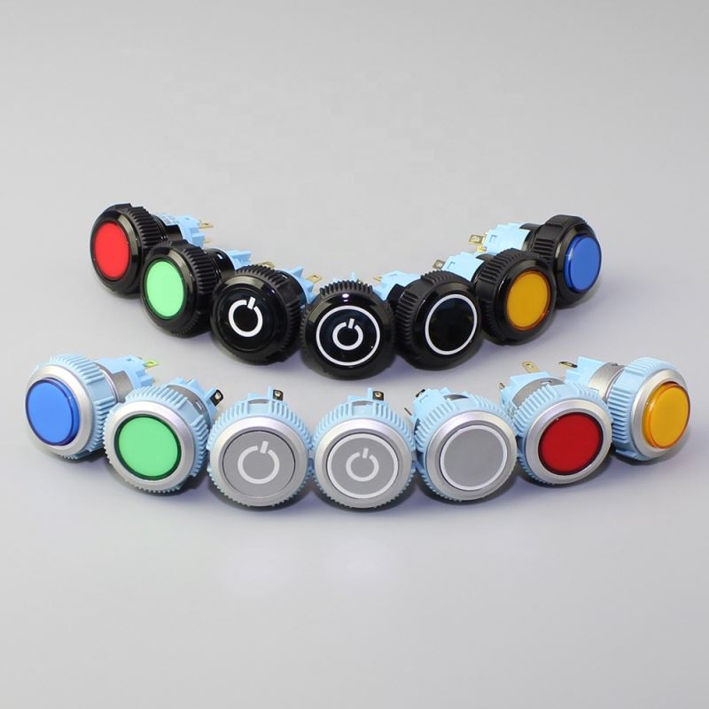 19mm Plastic 5 Pin Ring Lighted Customized Symbol Car Horn Button Switch