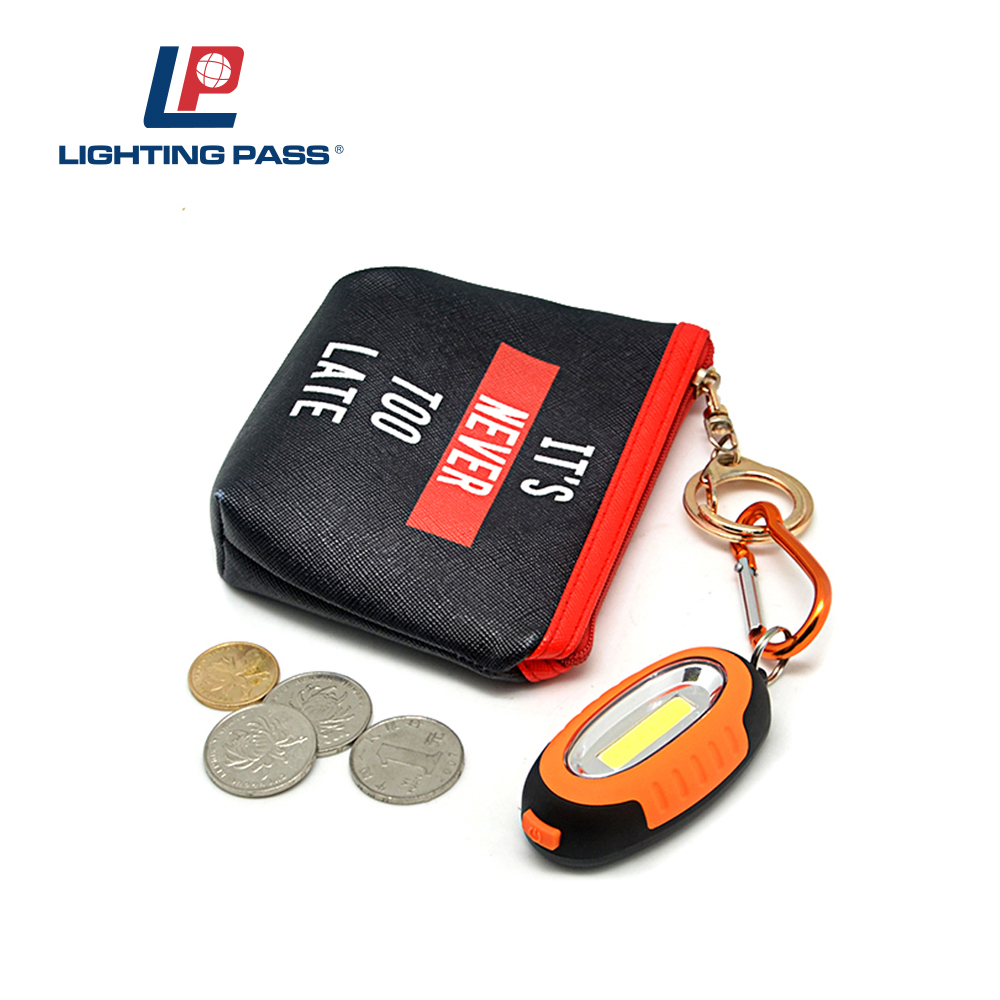 custom logo led keychain light in bulk keychain led torch with carabiner