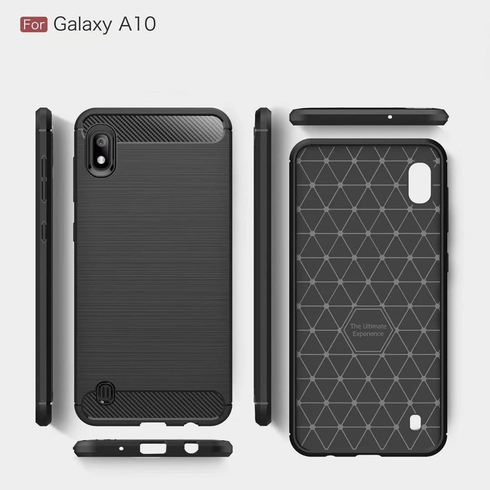 New Arrival Shockproof Carbon Fiber Case Cover for Samsung galaxy A10 TPU+PC case