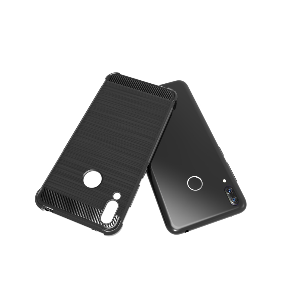 Carbon Fiber Soft Tpu case For Huawei Y7 2019