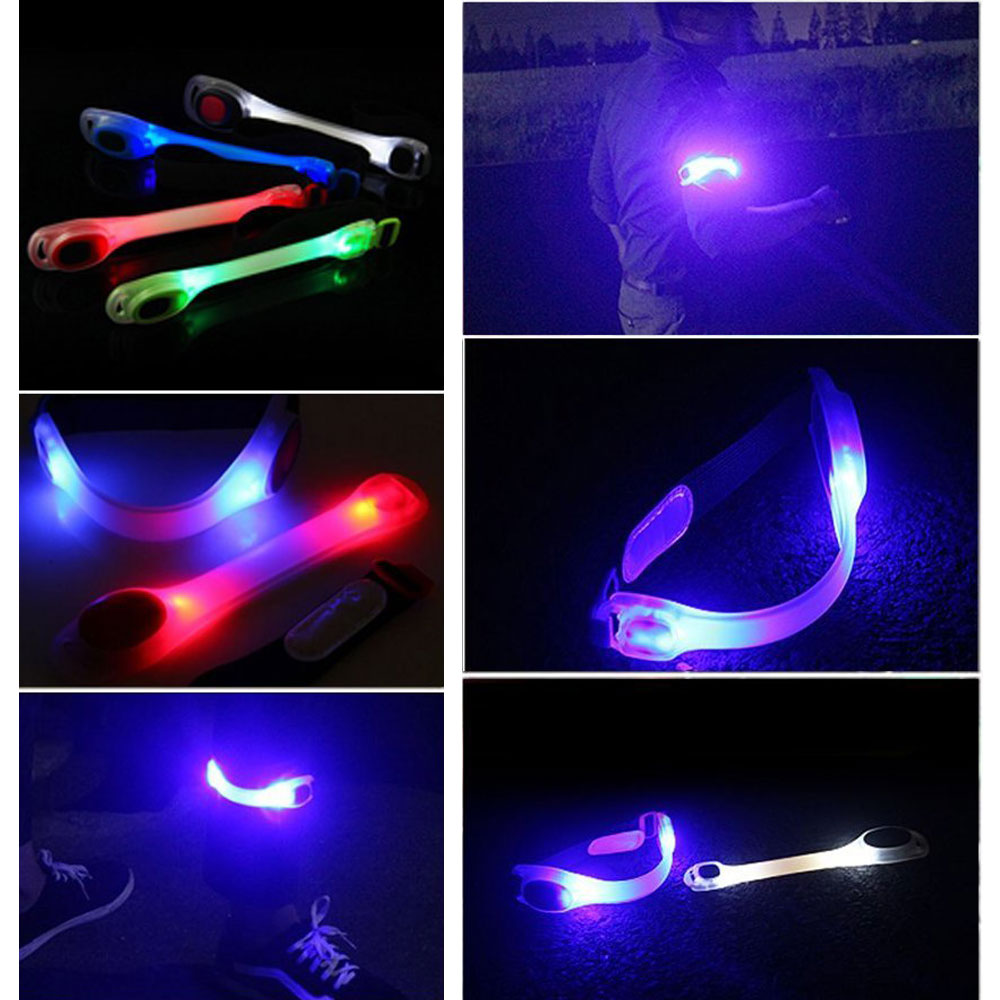 LED Flashing Light Glow Safety Band Armband Strap for Jogging Cycling Walking