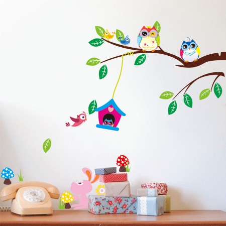 DIY Wall Decor Art Removable Home Decal Mural Room Stickers Paper Owl House Kids