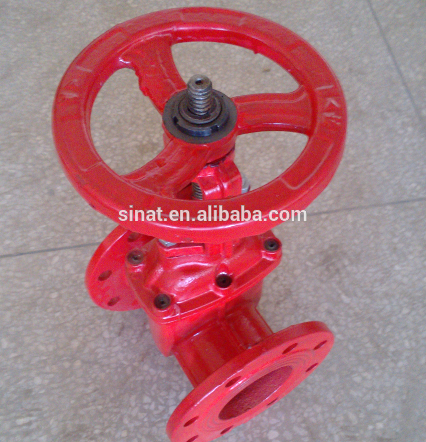 DN50 to DN300 red Gate valve with handle wheel