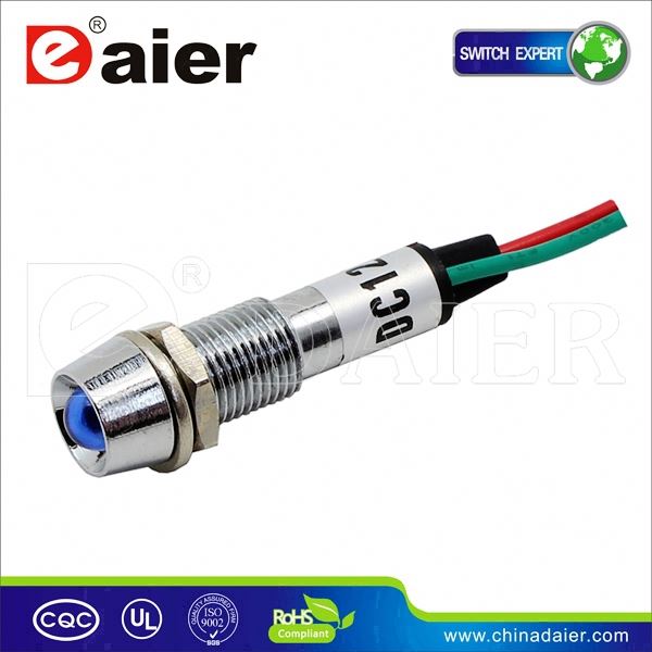 High Quality xd8-1w led indicator lights or 8mm diameter 24 volt led indicator light or gear indicator